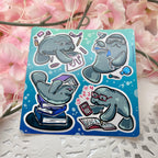School Subject Sea Manatees ~ Sticker Sheet