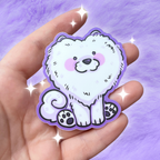 Silly Heart Haircut Dog ~ Sticker