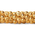7x6mm 22kt Gold Plated Brass Scallop Ovals 8 inch 30 beads