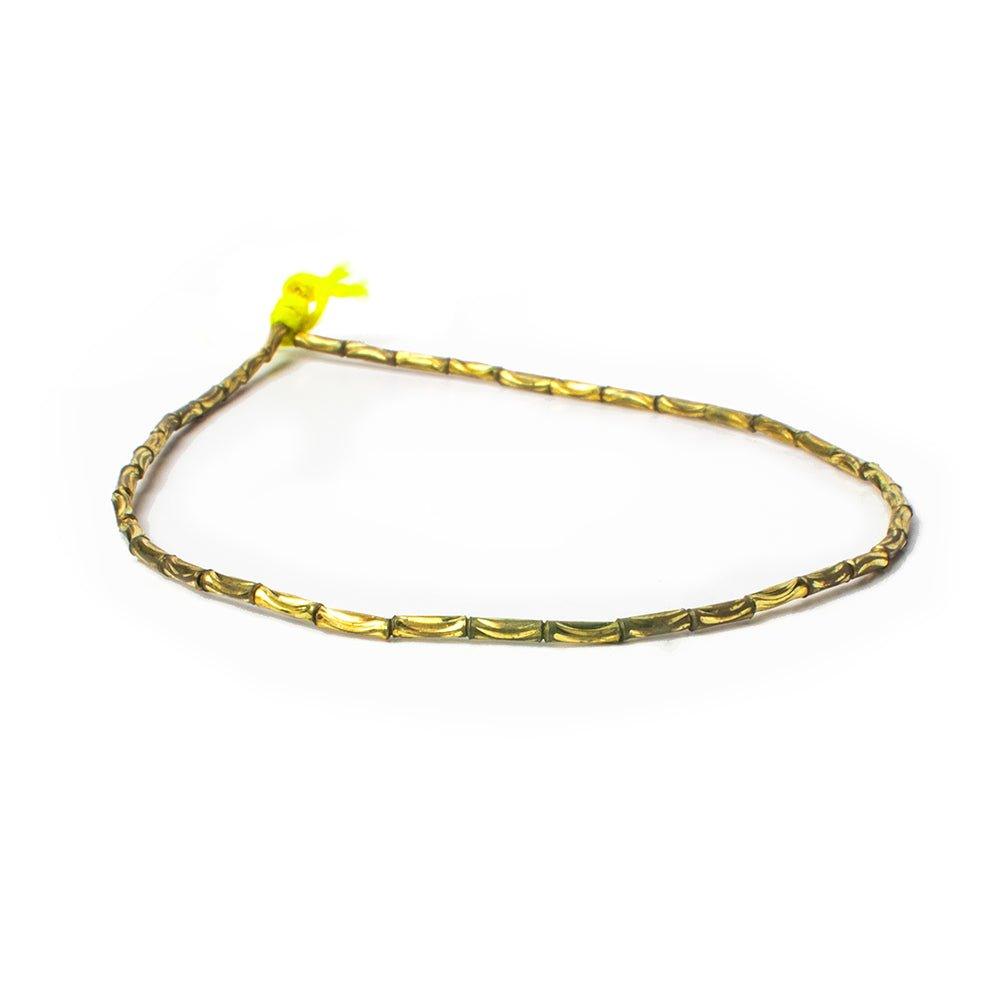 7mm Brass Curved Groove Tubes 8 inch 37 beads