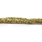 7mm Brass Curved Groove Tubes 8 inch 37 beads