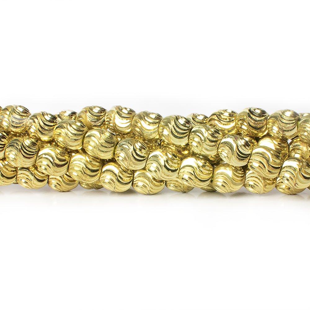 7x6mm Brass Wavey Ovals 8 inch 32 beads