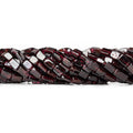 7mm Rhodolite Garnet Plain Rectangle Beads, 14 inch