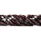 7mm Rhodolite Garnet Plain Rectangle Beads, 14 inch