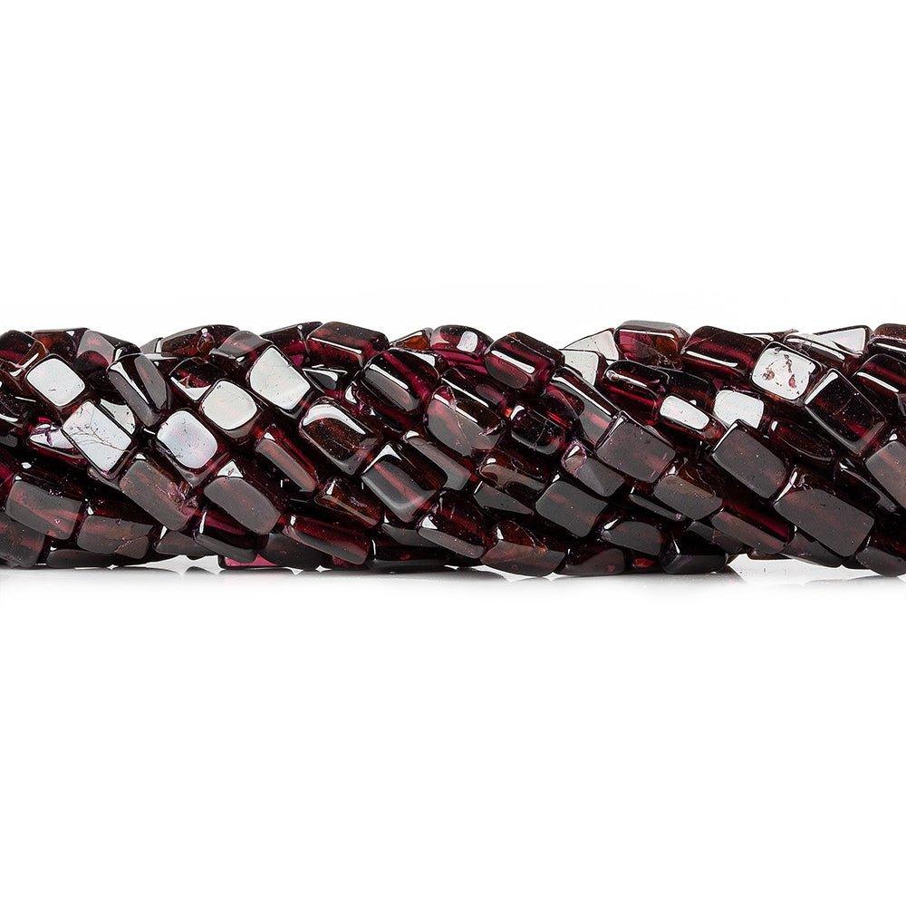 7mm Rhodolite Garnet Plain Rectangle Beads, 14 inch