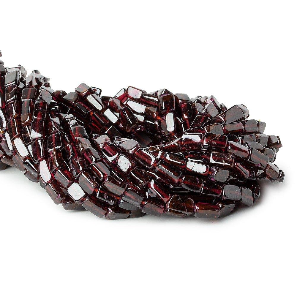 7mm Rhodolite Garnet Plain Rectangle Beads, 14 inch