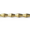 5mm Brass Fluted Cone Beads 8 inch 40 beads