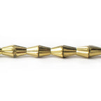 5mm Brass Fluted Cone Beads 8 inch 40 beads