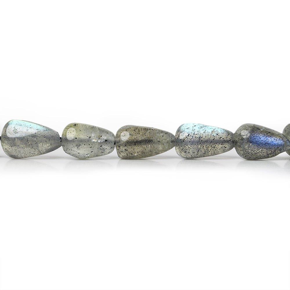 7x4-10x5mm Labradorite Plain Straight Drilled Teardrop Beads 14 inch 34 pieces