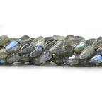 7x4-10x5mm Labradorite Plain Straight Drilled Teardrop Beads 14 inch 34 pieces
