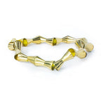 7mm Brass Fluted Cone Beads 8 inch 25 beads