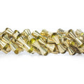 7mm Brass Fluted Cone Beads 8 inch 25 beads