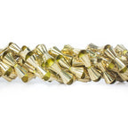 7mm Brass Fluted Cone Beads 8 inch 25 beads