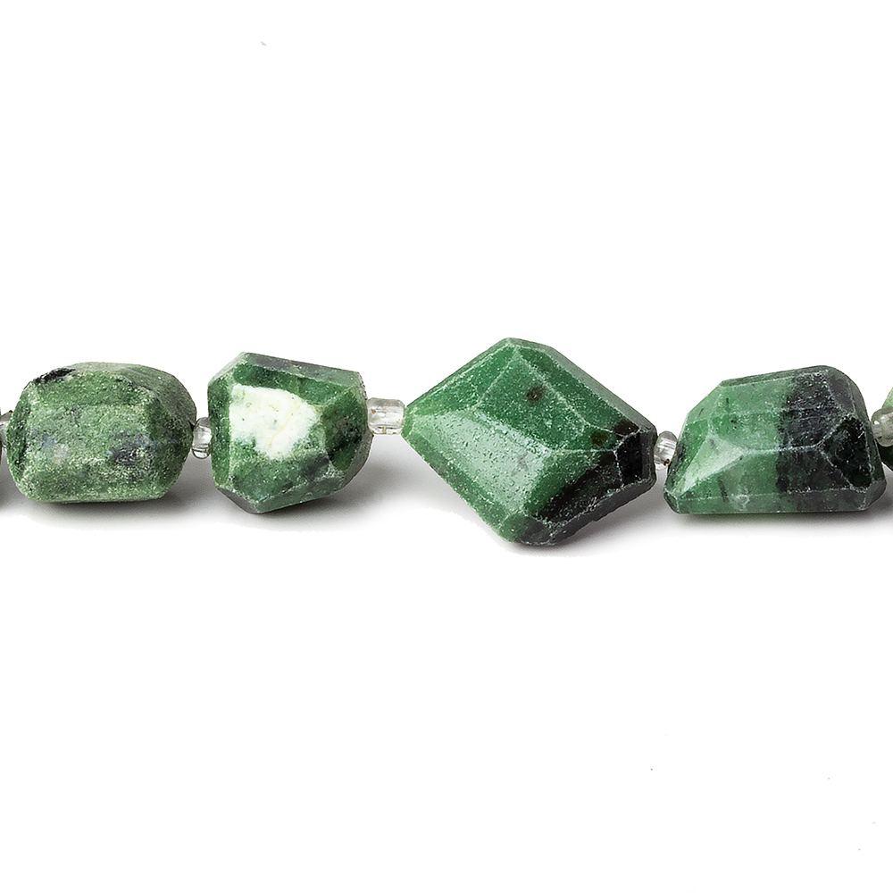 8-10mm Zoisite Faceted Nugget Beads, 14 inch