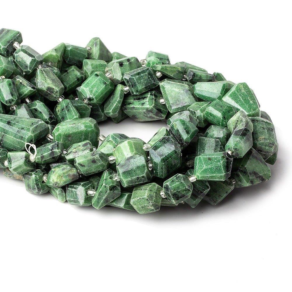 8-10mm Zoisite Faceted Nugget Beads, 14 inch