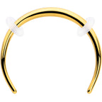 16G 3/8 Gold Tone Pincher Crescent Taper