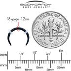 16G 5/16 Black Pincher Crescent Taper
