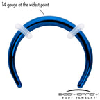 14G 3/8 Blue Pincher Crescent Taper