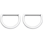 14G 13mm Implant Grade Titanium D Shaped Nipple Clicker Set