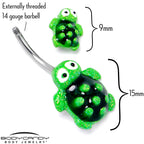 Texture Turtles Double Mount Belly Ring