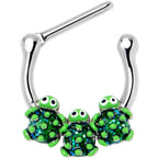 16G 5/16 Textured Turtle Trio Cartilage Clicker