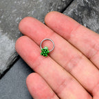 16G 3/8 Texture Turtle BCR Captive Ring