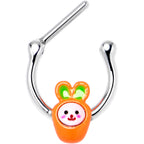 16G 5/16 Surprise Carrot Easter Bunny Cartilage Clicker