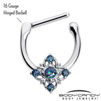16G 5/16 Vitrail CZ Gem Beauty Cross Cartilage Clicker