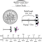 16G 5/16 Profile Butterfly Labret Monroe Tragus