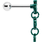 16G 5/16 Polka Dot Shamrock Dangle Cartilage Tragus Earring