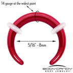 Stainless Steel Crescent Pincher Septum Ring - 14G and 16G