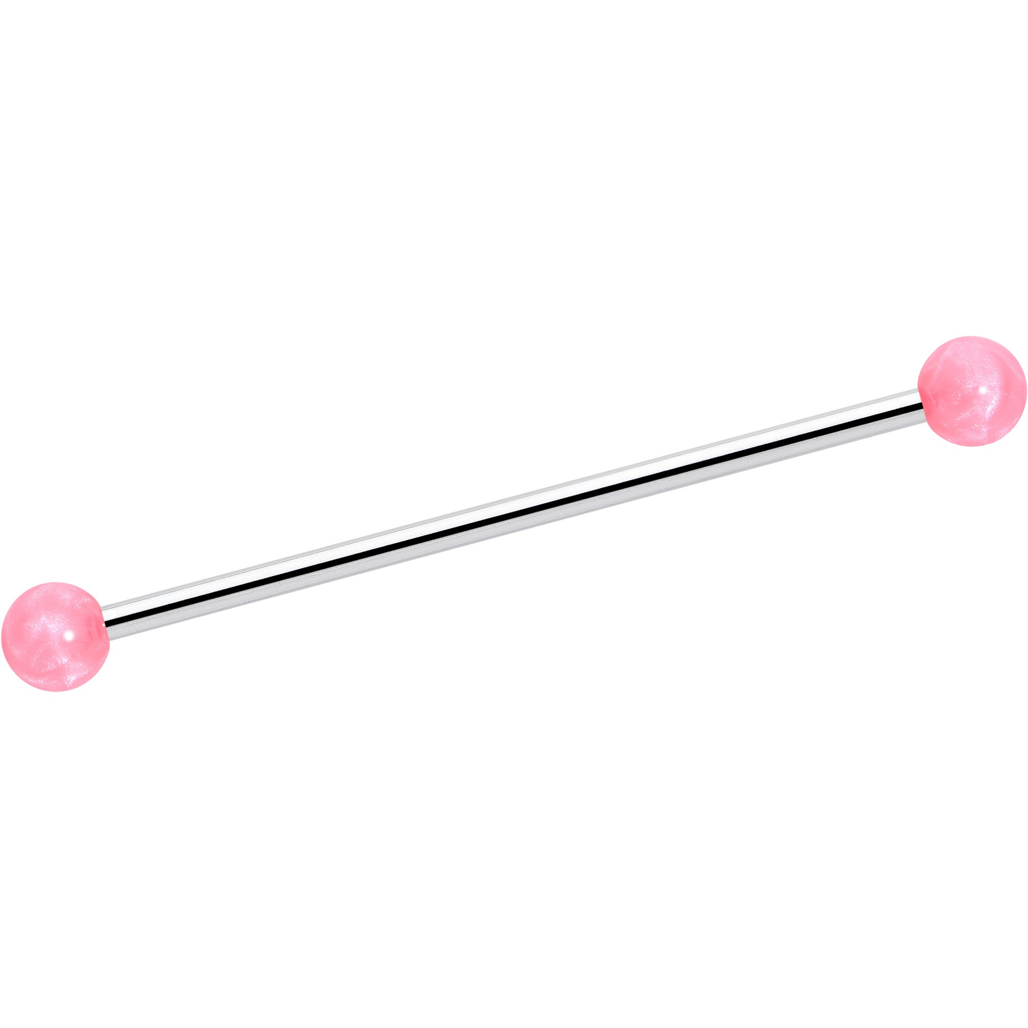 14G Color Acrylic Ball Industrial Barbell 38mm
