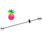 14G Hot Tropical Pineapple Industrial Barbell 38mm