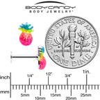 16G 5/16 Hot Tropical Pineapple Labret Monroe Tragus