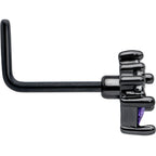 20G 7mm Purple CZ Gem Black Rhombus Riot L Shape Nose Ring
