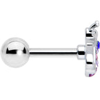 16G 1/4 Pink Blue Gem Beautiful Insect Cartilage Tragus Earring