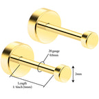 14k Yellow Gold Plated 4mm Circle Flat Back Stud Earrings - 1 Pair