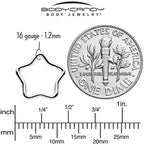 16G 5/16 Star Shaped Hinged Segment Ring