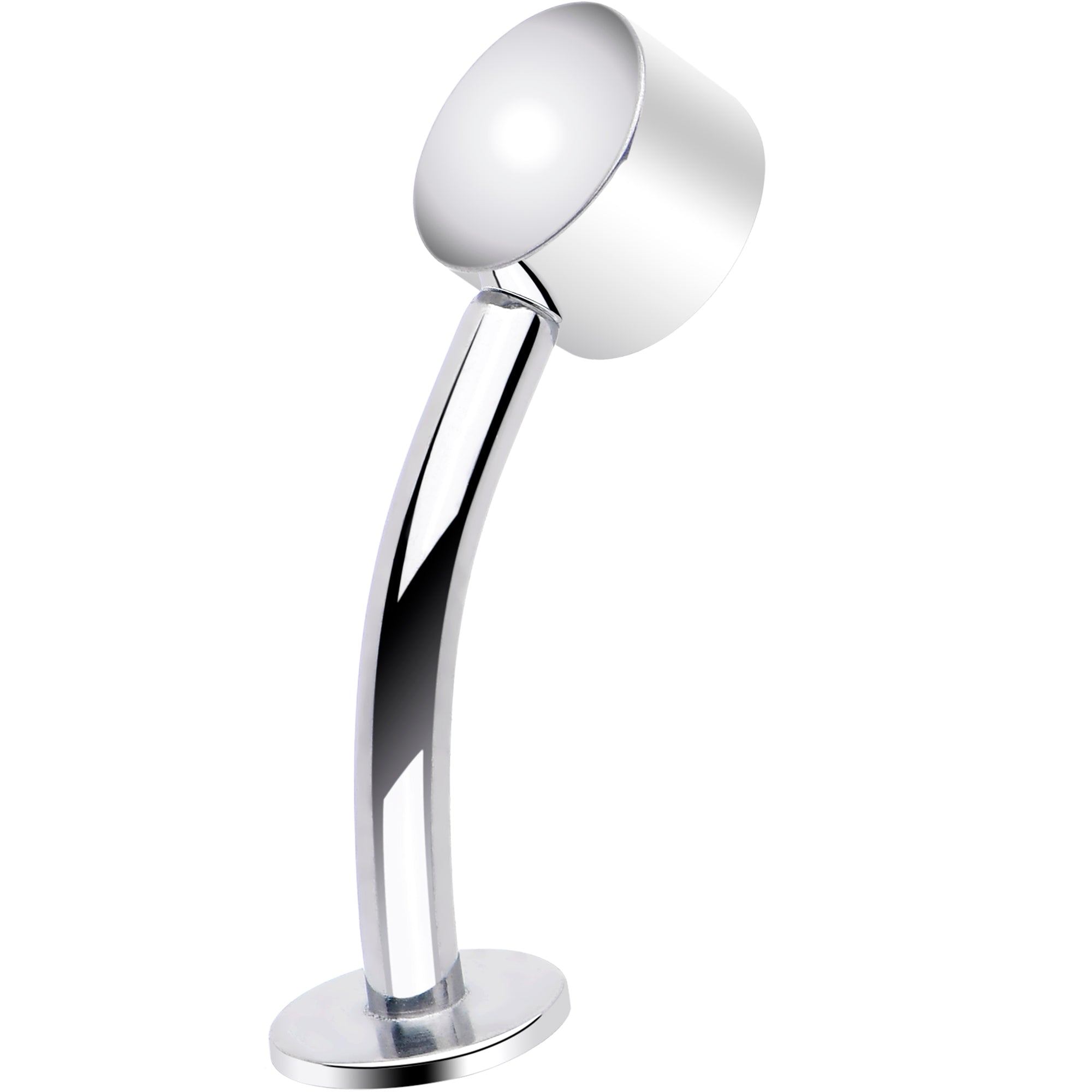 Bezel Gem Titanium Threadless Floating Belly Ring
