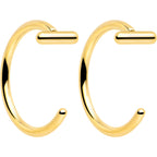 20G Bar Implant Grade Titanium Open Hoop Earrings