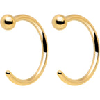 20G Ball End Implant Grade Titanium Open Hoop Earrings
