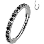 Micro Gem Titanium Hinged Nose Hoop