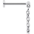 18G 5/16 Titanium Threadless Chain Dangle Hidden Helix Earring
