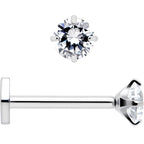 18G 5/16 CZ Implant Grade Titanium Reversible Threadless Flatback