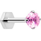 18G 5/16 CZ Implant Grade Titanium Reversible Threadless Flatback
