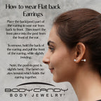 18G 5/16 CZ Implant Grade Titanium Reversible Threadless Flatback