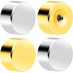 Flat Back Earring Back - Screw On 20G Stainless Steel 4 Pack