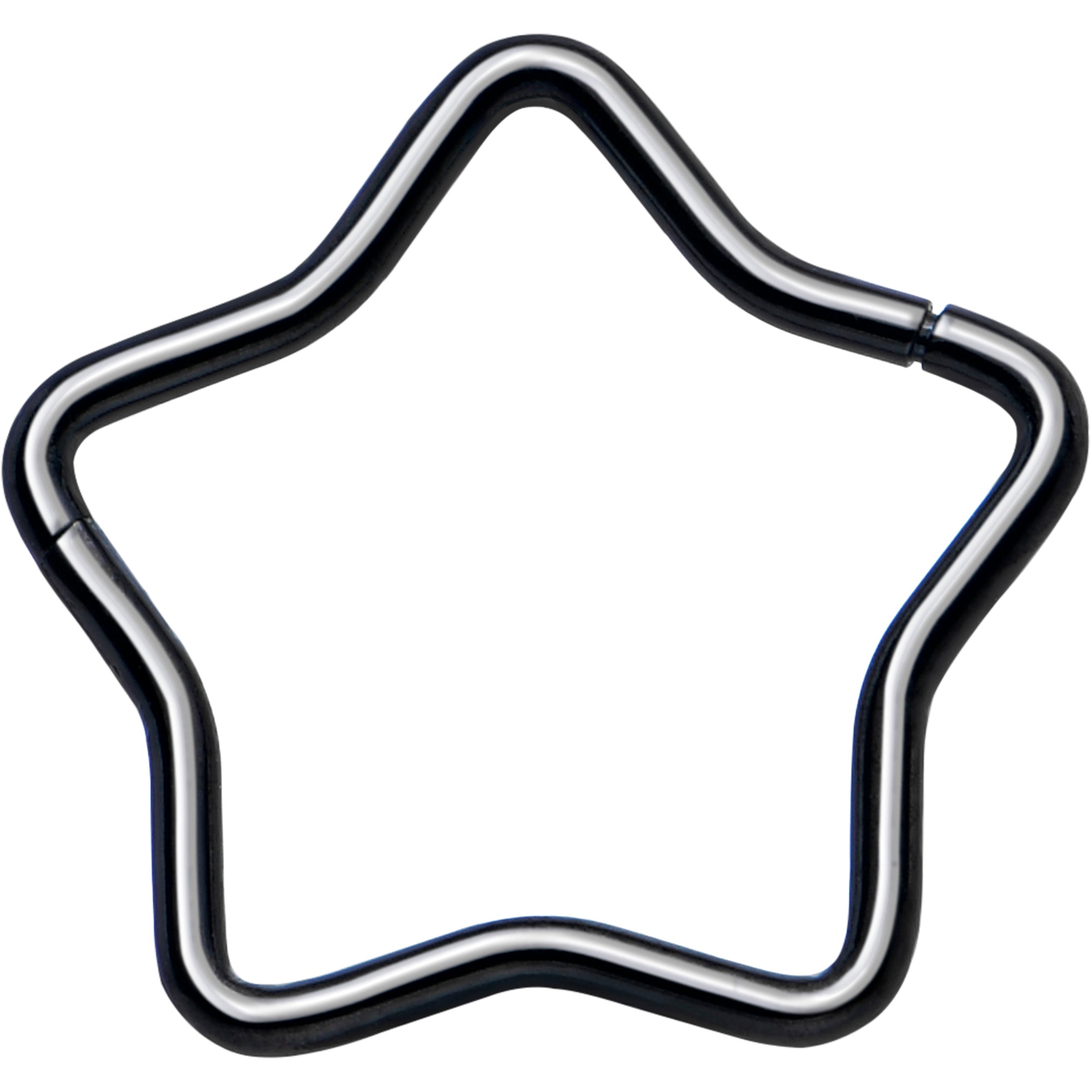 20G Seamless Hollow Star Nose Hoop Surgical Steel