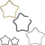 20G Seamless Hollow Star Nose Hoop Surgical Steel