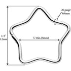 20G Seamless Hollow Star Nose Hoop Surgical Steel
